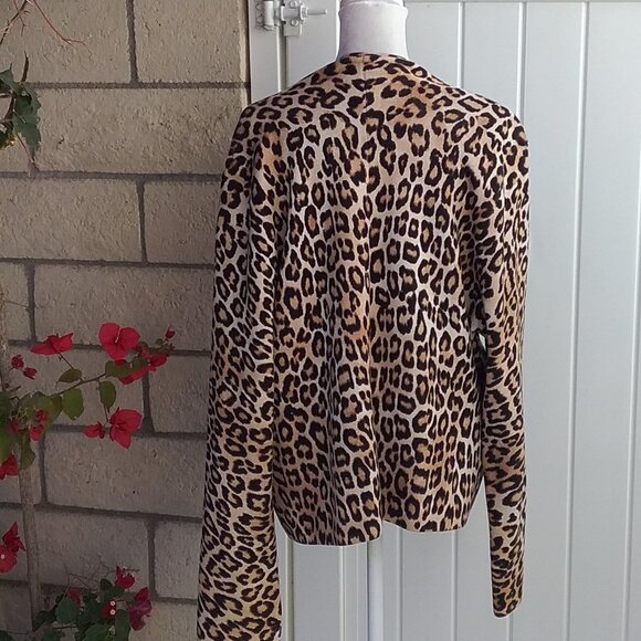 Chico's Cardigan Sweater Women's Animal Print High Quality size 3=XL - Picture 2 of 8